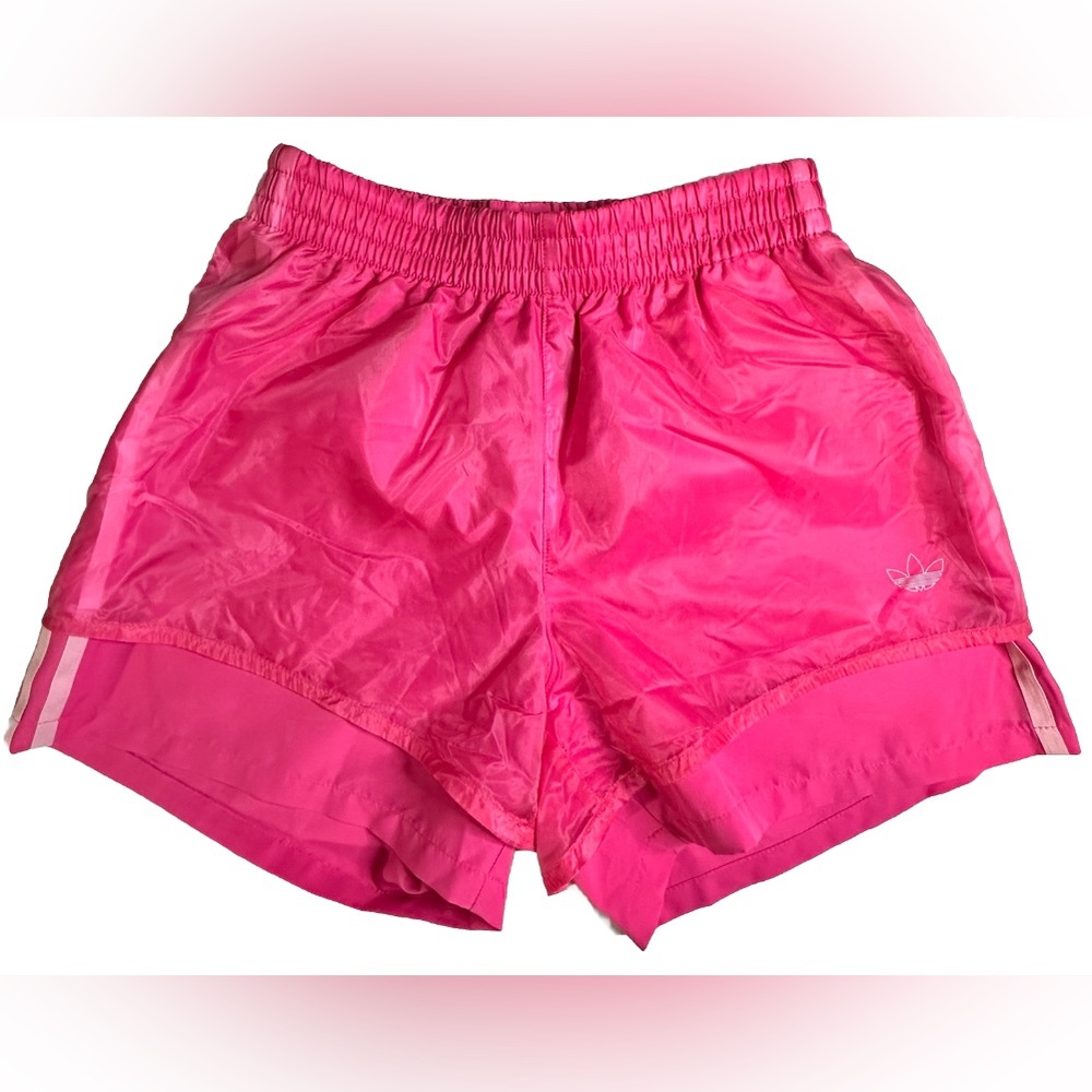 Adidas 2 In 1 Women's Pink Shorts‎ Relaxed Fit Size XS Active Sports Running